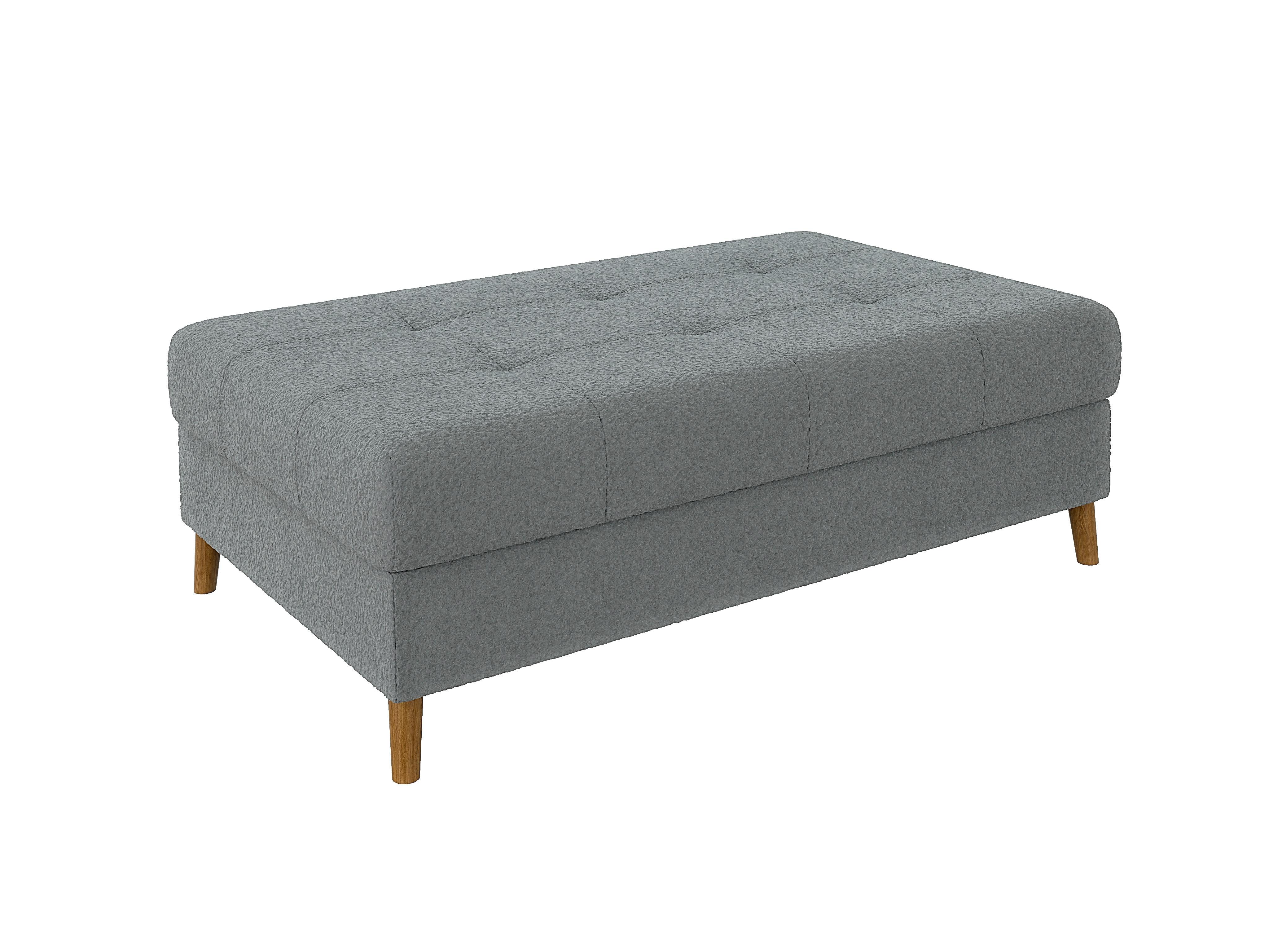 Wohnli Möbelsuche - HOCKER Henrik Grau Boucle