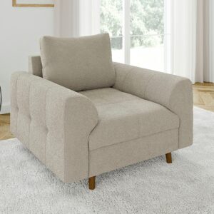 SESSEL Henrik Beige Boucle Textil S-Style Möbel Möbel > Sessel > Polstersessel Beige