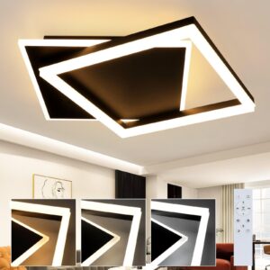 wohnli-moebel-suche-800000751797-1 LED-DECKENLEUCHTE Lena 48.5/47.5/6 cm Deckenlampe Metall Nettlife Lampen & Leuchten > LED-Leuchten > LED-Deckenleuchten Schwarz