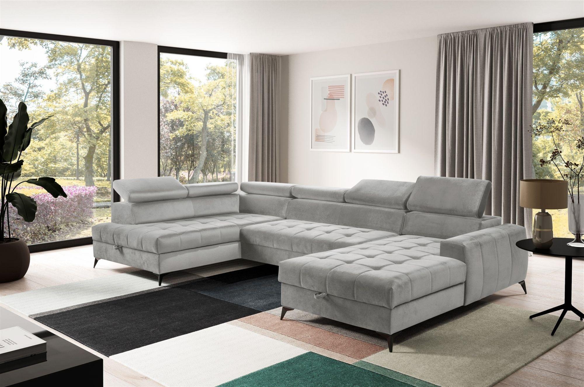 wohnli-moebel-suche-800000752501-1 WOHNLANDSCHAFT Agnesa In Salvador Textil Fun Möbel Möbel > Sofas & Couches > Wohnlandschaften > Wohnlandschaften U-Form Grau