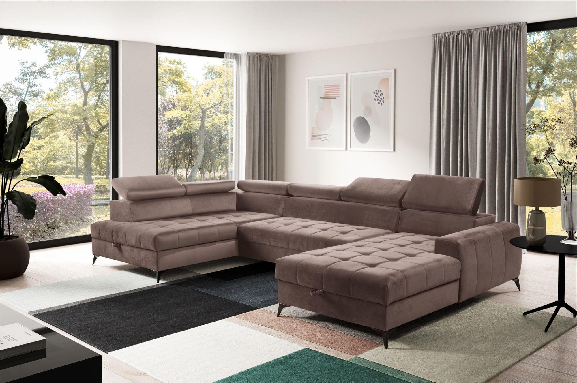 wohnli-moebel-suche-800000752511-1 WOHNLANDSCHAFT Agnesa In Salvador Textil Fun Möbel Möbel > Sofas & Couches > Wohnlandschaften > Wohnlandschaften U-Form Braun