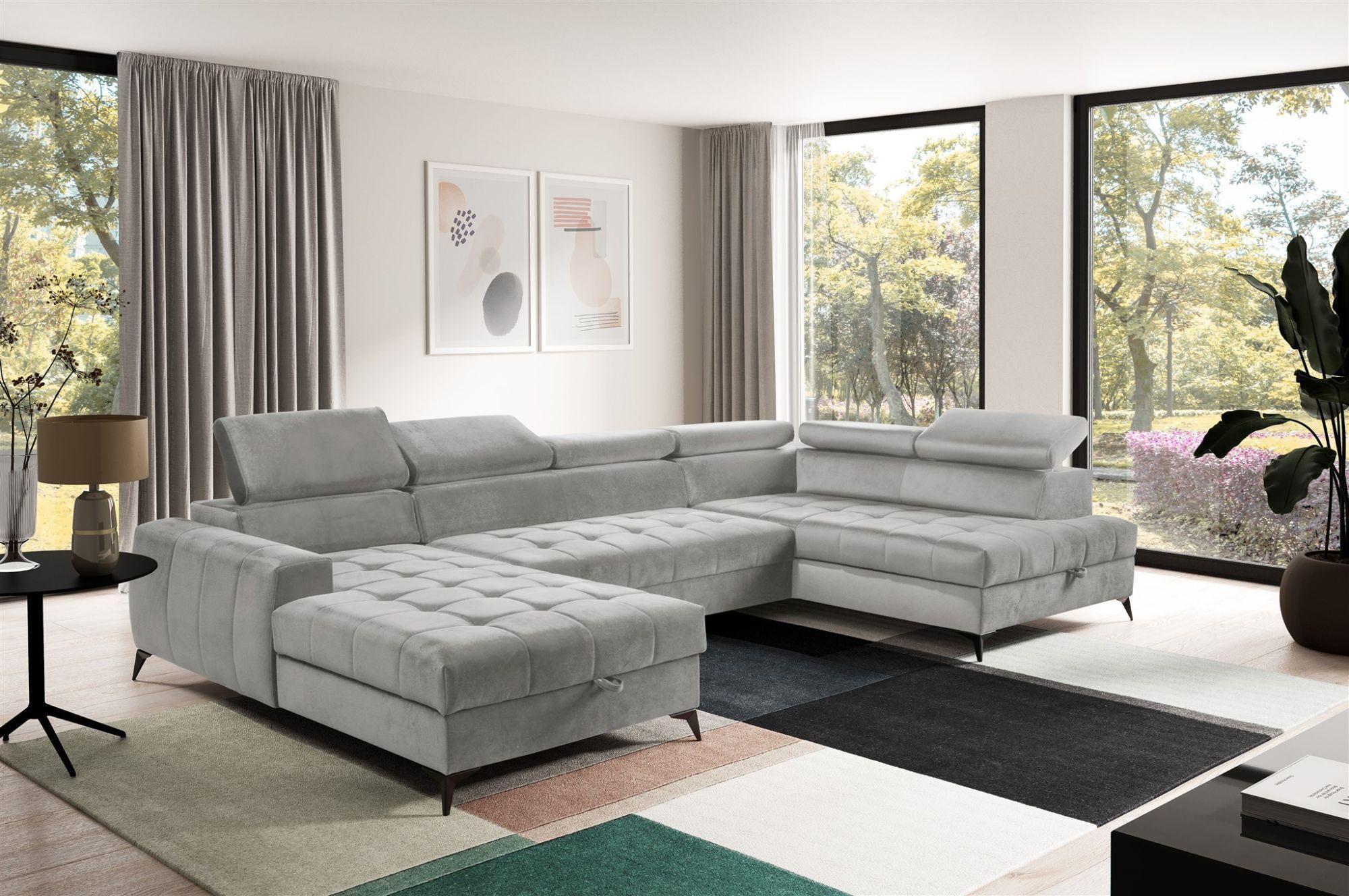 wohnli-moebel-suche-800000752520-1 WOHNLANDSCHAFT Agnesa In Salvador Textil Fun Möbel Möbel > Sofas & Couches > Wohnlandschaften > Wohnlandschaften U-Form Grau