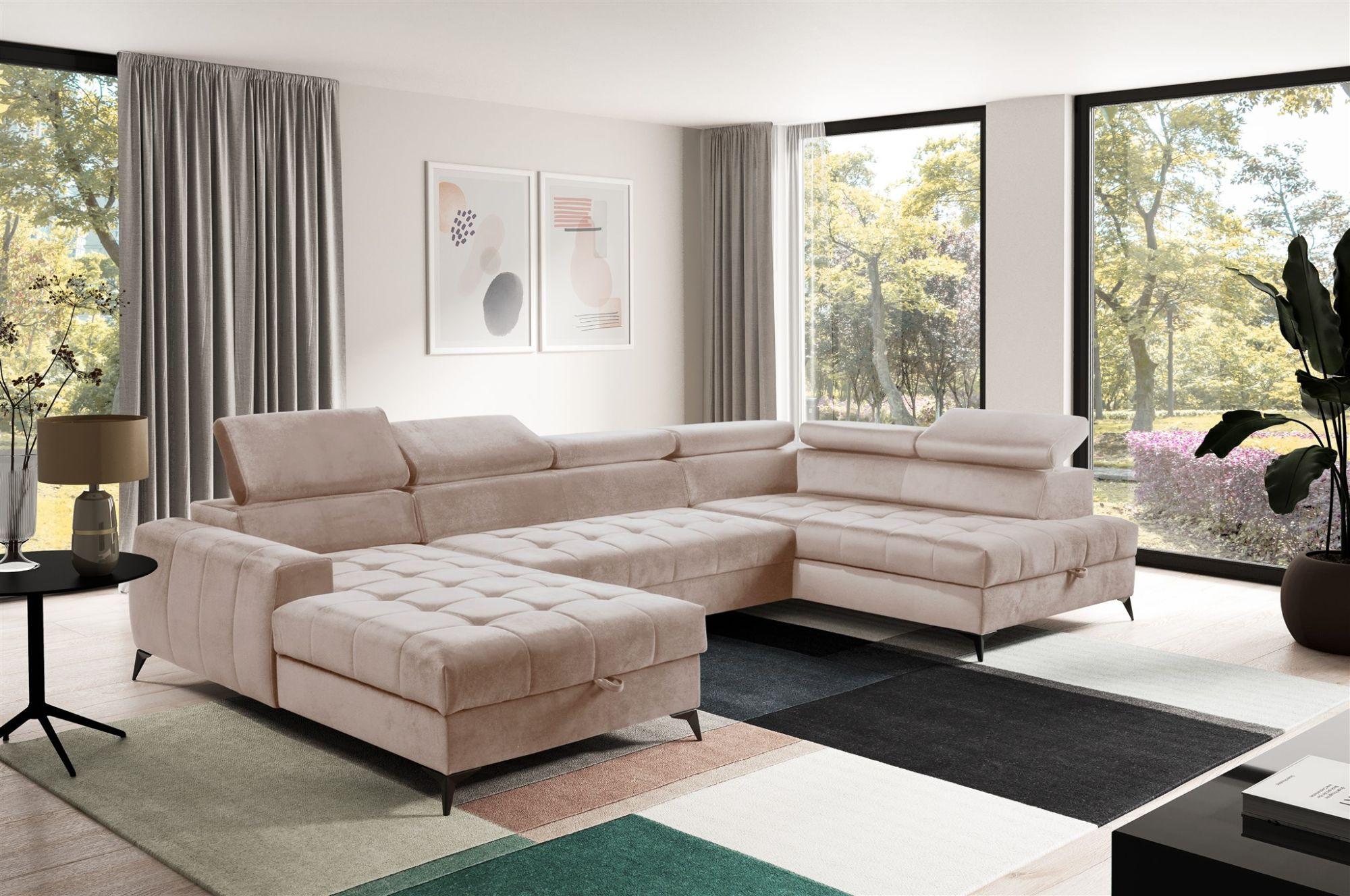 wohnli-moebel-suche-800000752536-1 WOHNLANDSCHAFT Agnesa In Salvador Textil Fun Möbel Möbel > Sofas & Couches > Wohnlandschaften > Wohnlandschaften U-Form Beige