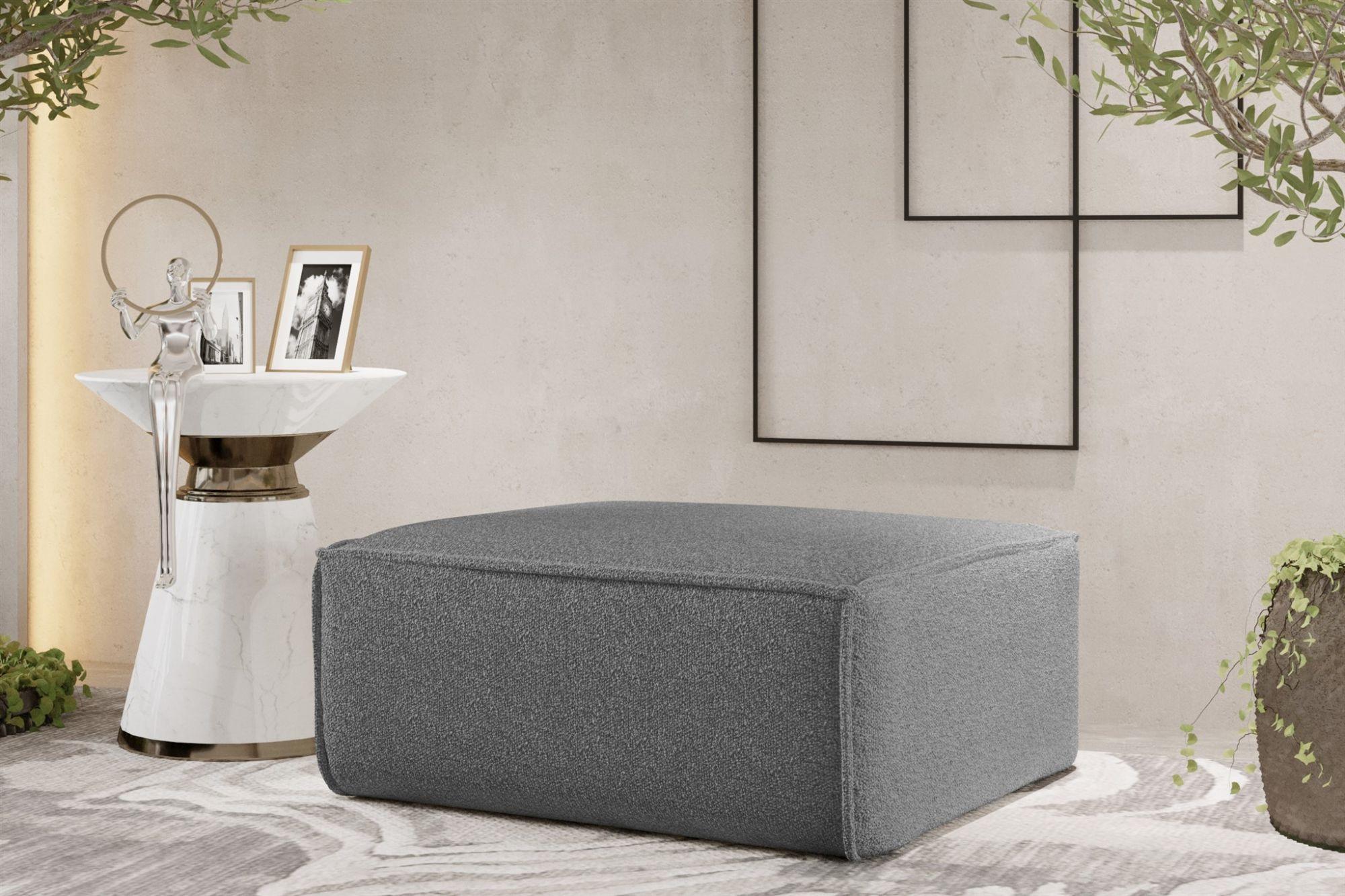 POLSTERHOCKER Celes Premium Ascot Bukla Textil Fun Möbel Möbel > Sessel > Hocker Grau