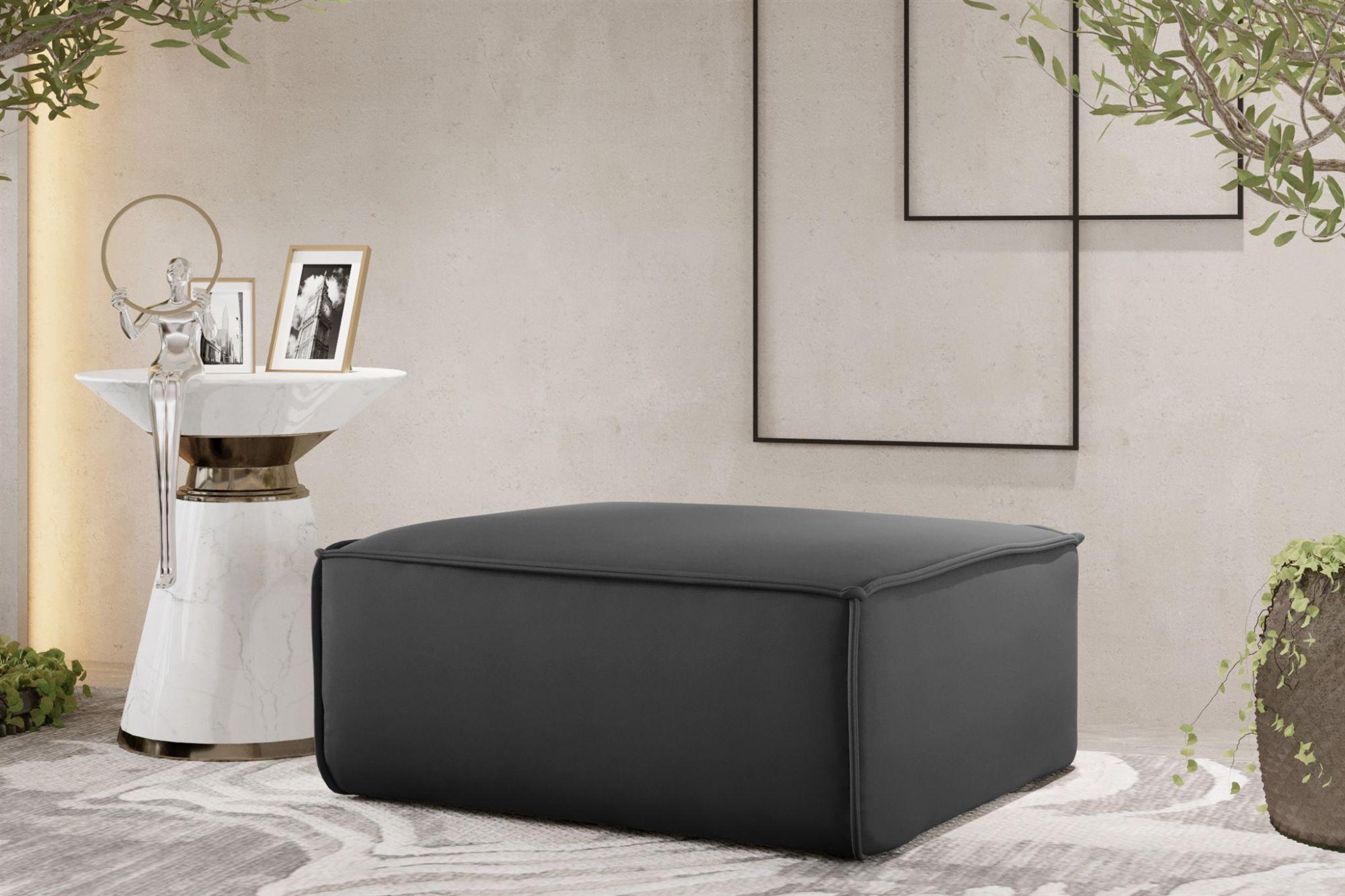 POLSTERHOCKER Celes Premium Opera Velvet Textil Fun Möbel Möbel > Sessel > Hocker Grau