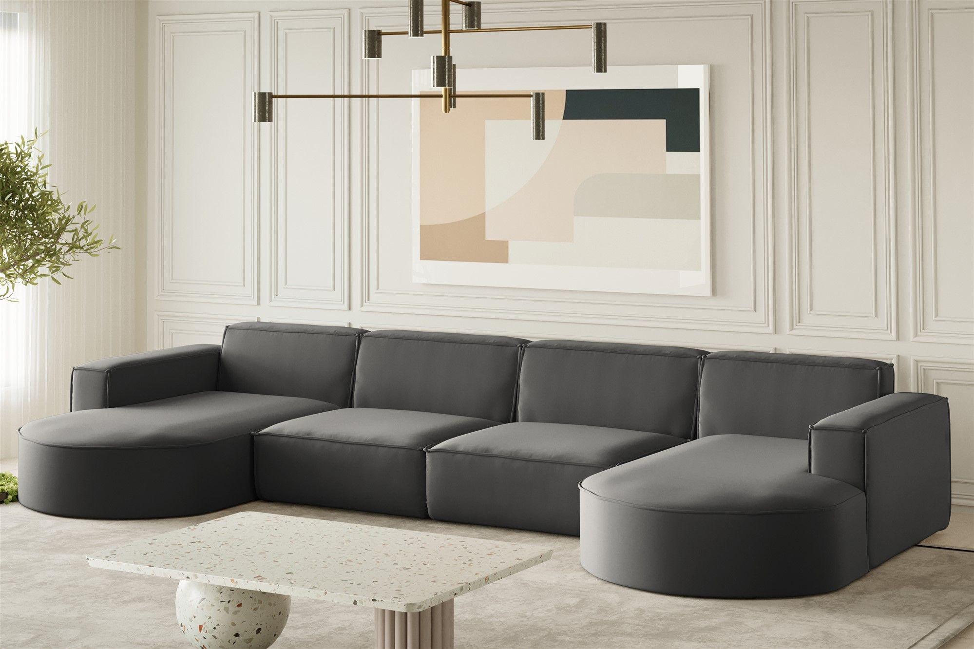 wohnli-moebel-suche-800000752659-1 WOHNLANDSCHAFT Palma Xl In Opera Textil Fun Möbel Möbel > Sofas & Couches > Wohnlandschaften > Wohnlandschaften U-Form Anthrazit