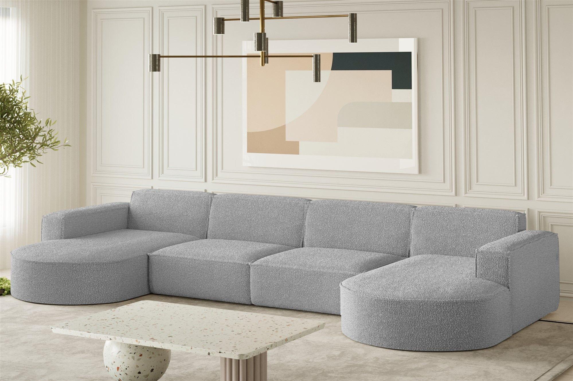 WOHNLANDSCHAFT Palma Xl In Ascot Textil Fun Möbel Möbel > Sofas & Couches > Wohnlandschaften > Wohnlandschaften U-Form Taupe