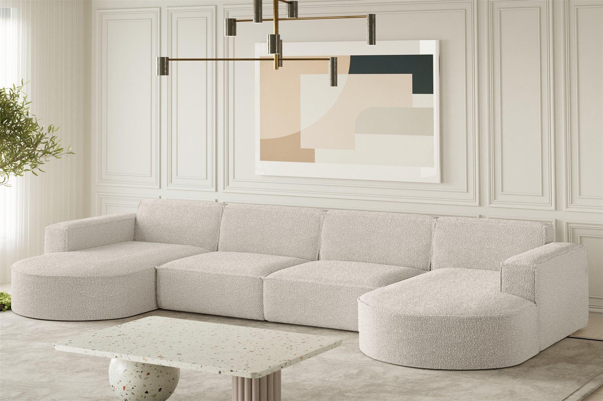 WOHNLANDSCHAFT Palma Xl In Ascot Textil Fun Möbel Möbel > Sofas & Couches > Wohnlandschaften > Wohnlandschaften U-Form Beige