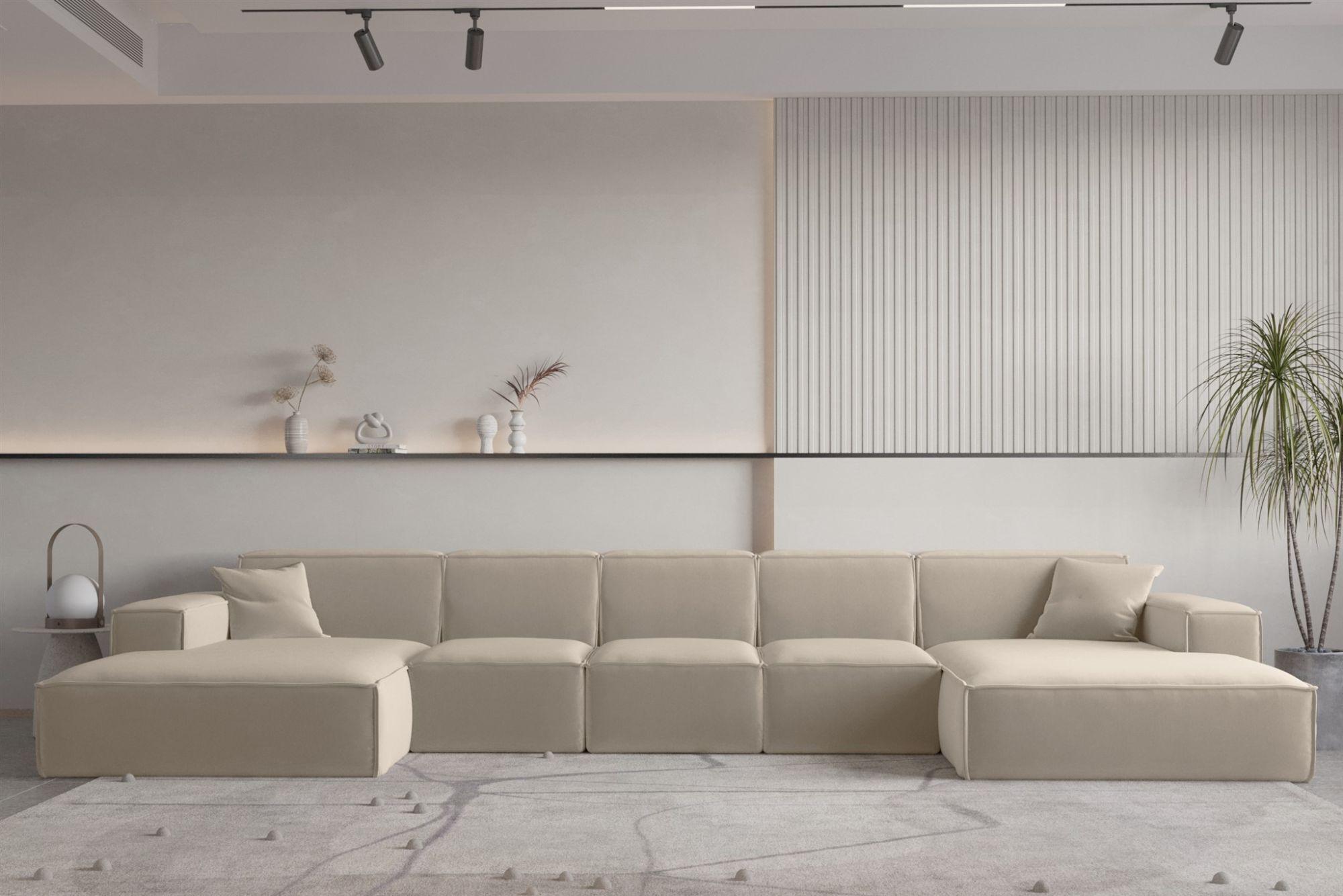 wohnli-moebel-suche-800000752683-1 WOHNLANDSCHAFT Celes Premium Xl Opera Textil Fun Möbel Möbel > Sofas & Couches > Wohnlandschaften > Wohnlandschaften U-Form Beige