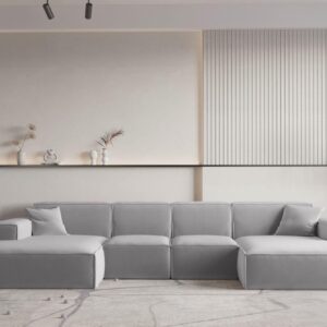 WOHNLANDSCHAFT Celes Premium Xs Opera Textil Fun Möbel Möbel > Sofas & Couches > Wohnlandschaften > Wohnlandschaften U-Form Grau