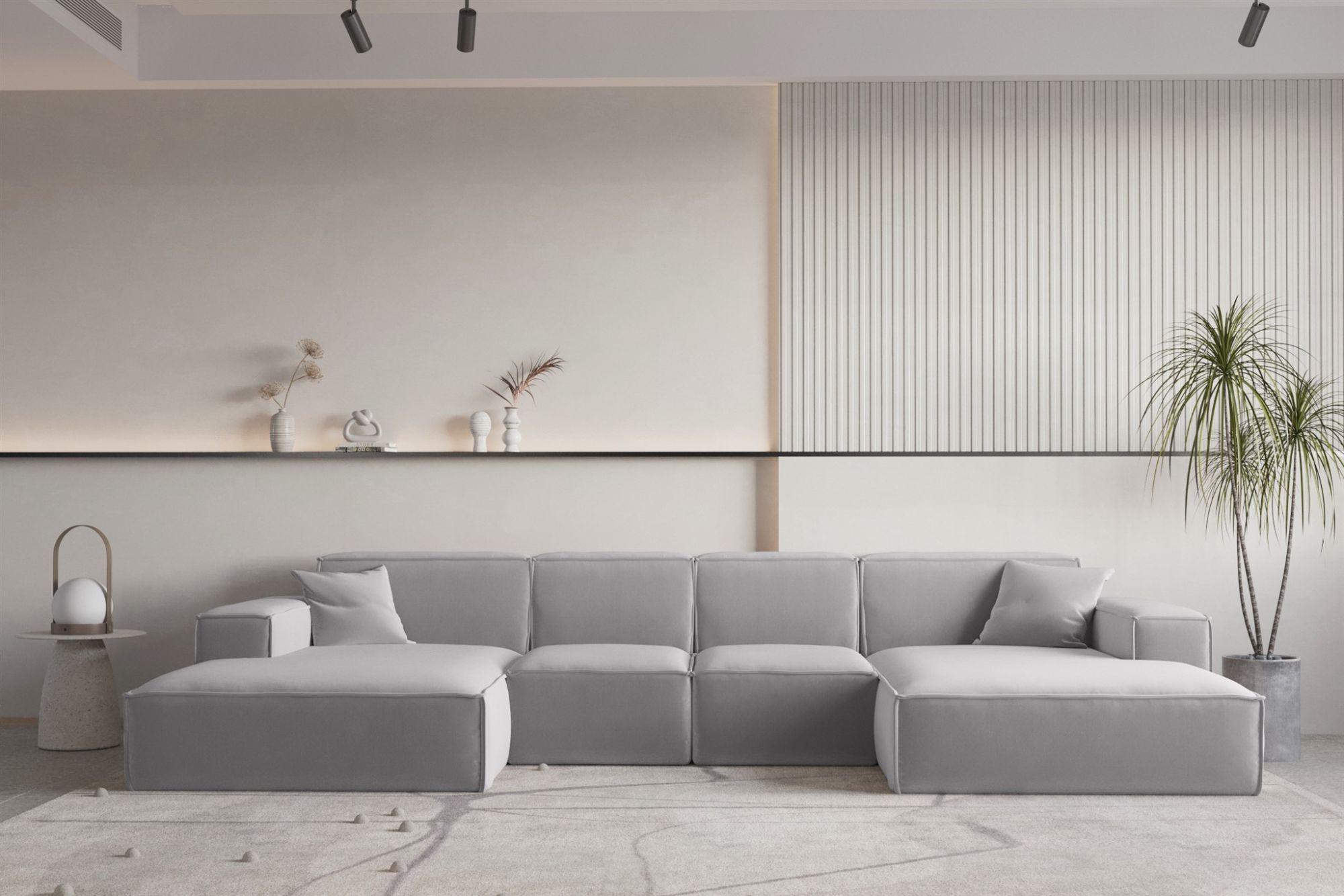 WOHNLANDSCHAFT Celes Premium Xs Opera Textil Fun Möbel Möbel > Sofas & Couches > Wohnlandschaften > Wohnlandschaften U-Form Grau