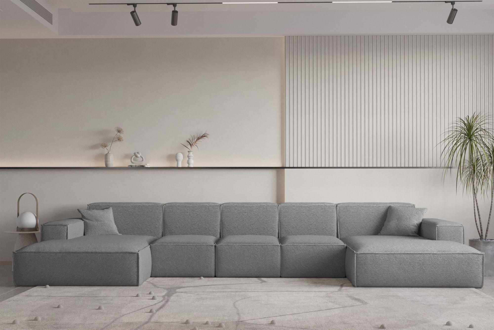 WOHNLANDSCHAFT Celes Premium Xl Bukla Textil Fun Möbel Möbel > Sofas & Couches > Wohnlandschaften > Wohnlandschaften U-Form Grau
