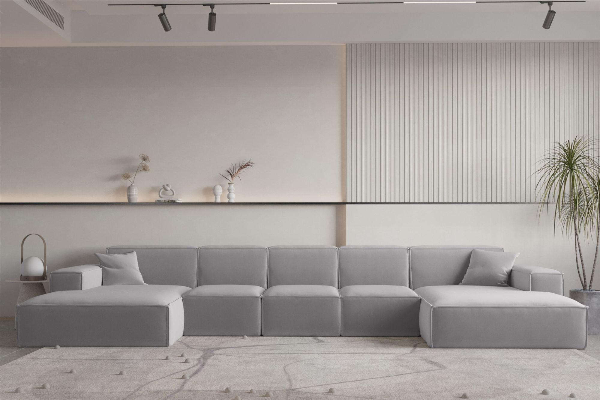WOHNLANDSCHAFT Celes Premium Xl Opera Textil Fun Möbel Möbel > Sofas & Couches > Wohnlandschaften > Wohnlandschaften U-Form Grau