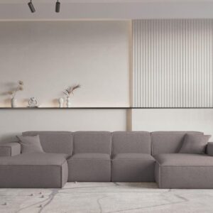 wohnli-moebel-suche-800000752711-1 WOHNLANDSCHAFT Celes Premium Xs Bukla Textil Fun Möbel Möbel > Sofas & Couches > Wohnlandschaften > Wohnlandschaften U-Form Taupe