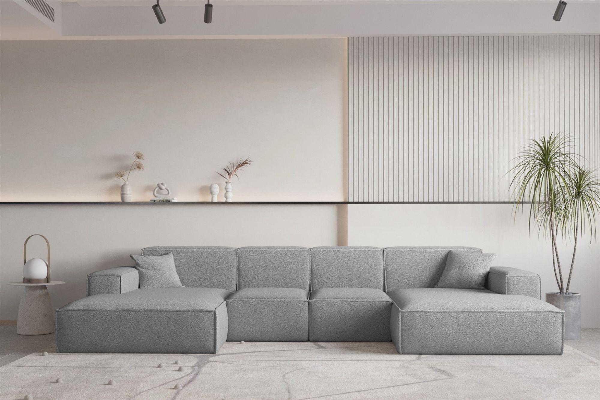 wohnli-moebel-suche-800000752717-1 WOHNLANDSCHAFT Celes Premium Xs Bukla Textil Fun Möbel Möbel > Sofas & Couches > Wohnlandschaften > Wohnlandschaften U-Form Grau