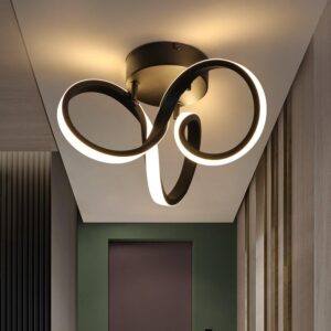 LED-DECKENLEUCHTE Norbert 31/26/20 cm Deckenlampe Metall Nettlife Lampen & Leuchten > LED-Leuchten > LED-Deckenleuchten Schwarz