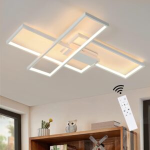 LED-DECKENLEUCHTE Zeno 65/47/7.5 cm Deckenlampe Metall Nettlife Lampen & Leuchten > LED-Leuchten > LED-Deckenleuchten Weiß