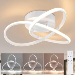 LED-DECKENLEUCHTE Möbius 40/40/14 cm Deckenlampe Kunststoff Nettlife Lampen & Leuchten > LED-Leuchten > LED-Deckenleuchten Weiß