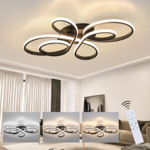 wohnli-moebel-suche-800000752835-1 LED-DECKENLEUCHTE Alaric 100/58/9 cm Deckenlampe Metall Nettlife Lampen & Leuchten > LED-Leuchten > LED-Deckenleuchten Schwarz