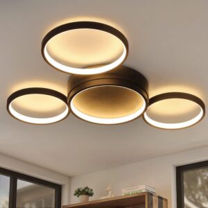 LED-DECKENLEUCHTE Carina 61.5/46.5/6 cm Deckenlampe Metall Nettlife Lampen & Leuchten > LED-Leuchten > LED-Deckenleuchten Schwarz