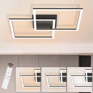 LED-DECKENLEUCHTE Friedhelm 54/54/7.5 cm Deckenlampe Metall Nettlife Lampen & Leuchten > LED-Leuchten > LED-Deckenleuchten Schwarz
