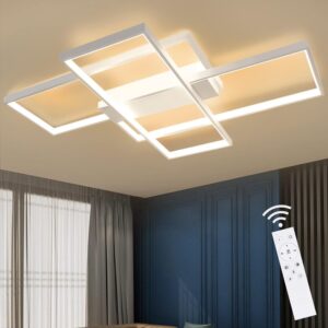 wohnli-moebel-suche-800000752867-1 LED-DECKENLEUCHTE Caroline 100/70/8 cm Deckenlampe Metall Nettlife Lampen & Leuchten > LED-Leuchten > LED-Deckenleuchten Weiß