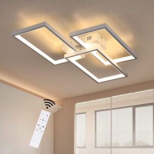 LED-DECKENLEUCHTE Irmgard 60/40/8.5 cm Deckenlampe Metall Nettlife Lampen & Leuchten > LED-Leuchten > LED-Deckenleuchten Weiß