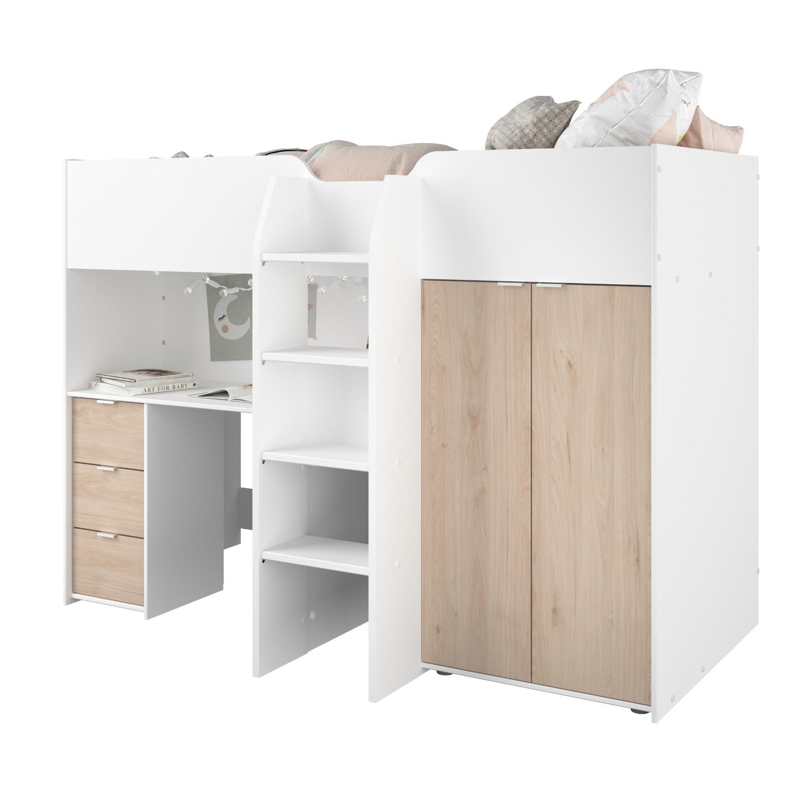 wohnli-moebel-suche-800000754960 Wohnli Möbelsuche - HOCHBETT mit Kleiderschrank und Schreibtisch Bett 90 x 200 cm