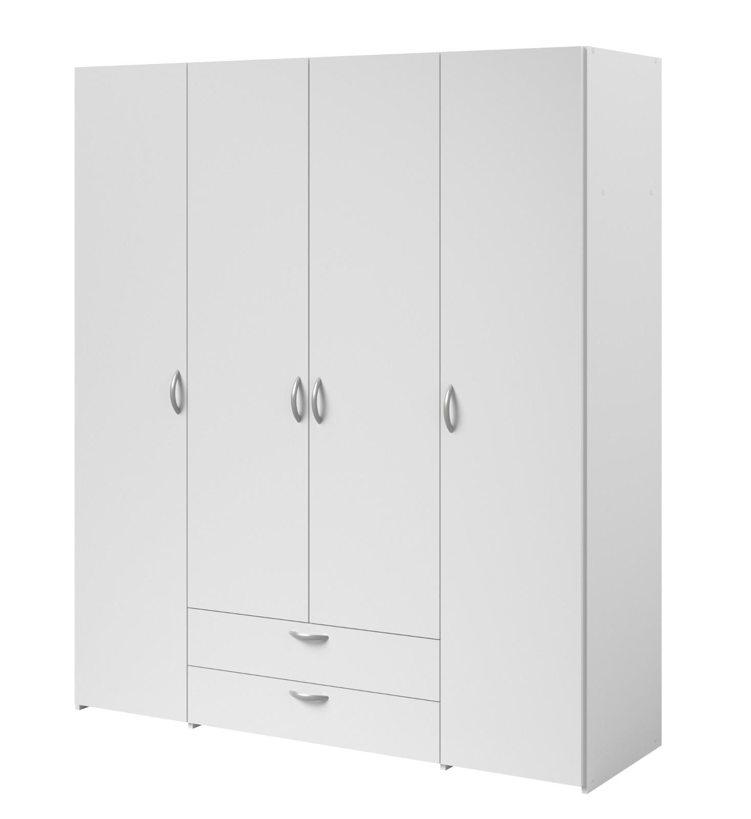 wohnli-moebel-suche-800000755178 Wohnli Möbelsuche - KLEIDERSCHRANK weiß 160 cm 4-türig