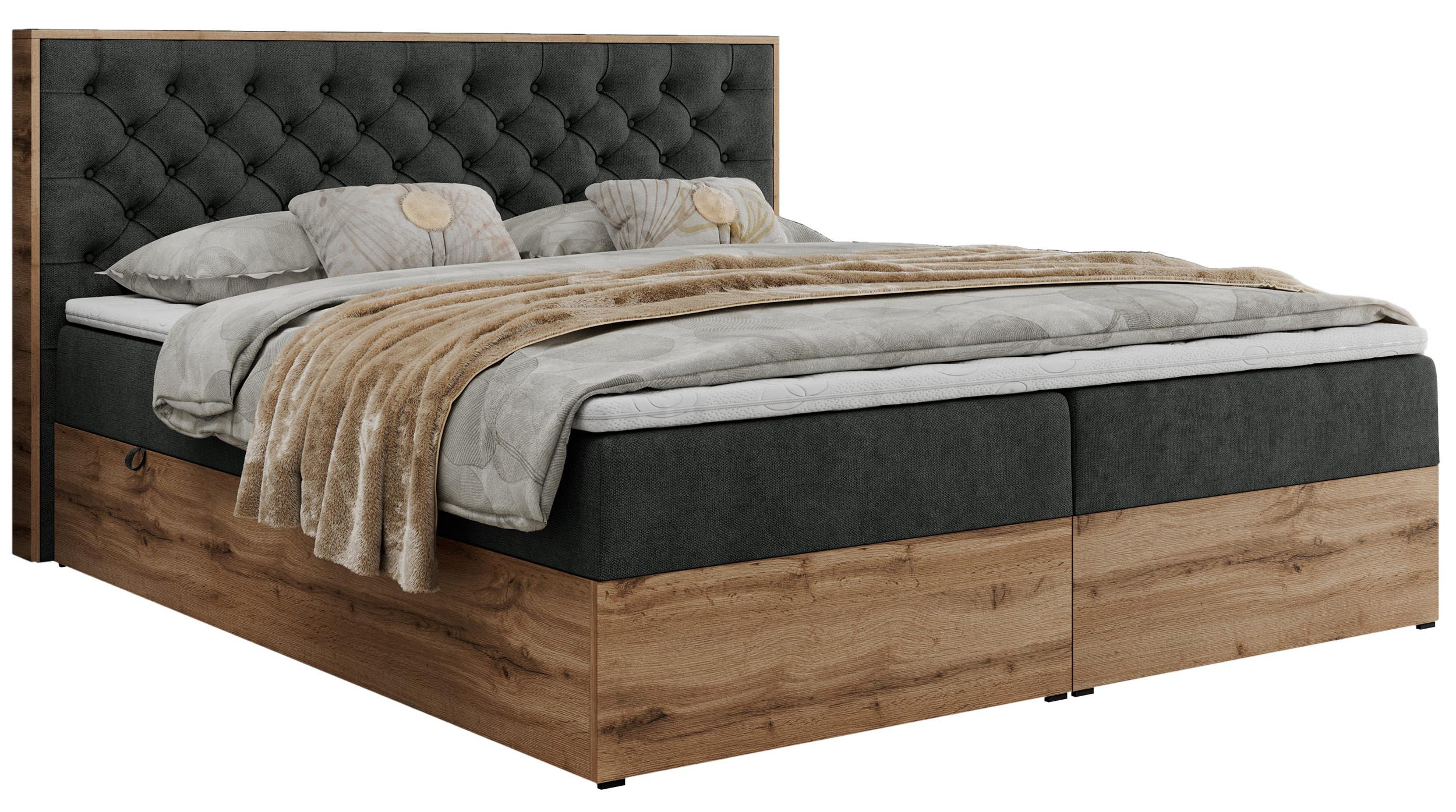 wohnli-moebel-suche-800000755976 Wohnli Möbelsuche - BOXBETT ALBERO 3 - 140/200 Dunkelgrau Struktur - H4