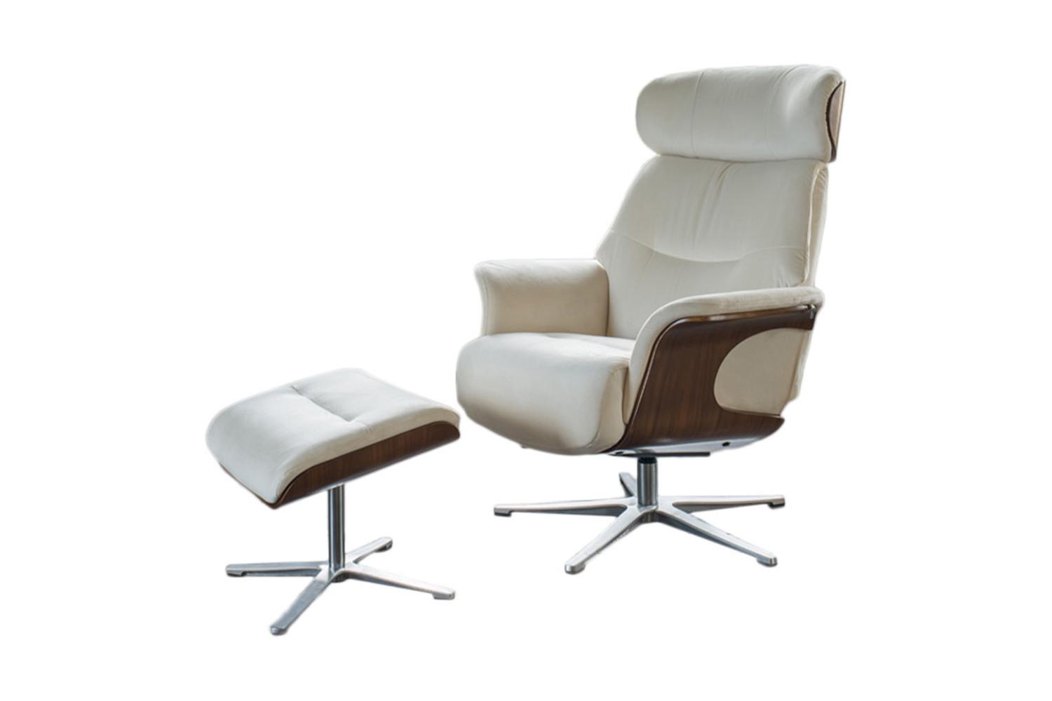 wohnli-moebel-suche-800000756088 Wohnli Möbelsuche - RELAXSESSELSET TOSAR Cremeweiß Velvet