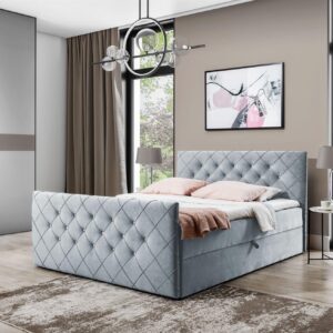 BOXBETT Eivor In Magic Velvet Textil Fun Möbel Möbel > Betten > Boxspringbetten Grau