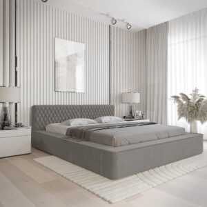 wohnli-moebel-suche-800000760877-1 POLSTERBETT Norfolk Stoff Ditra Textil Fun Möbel Möbel > Betten > Polsterbetten Grau