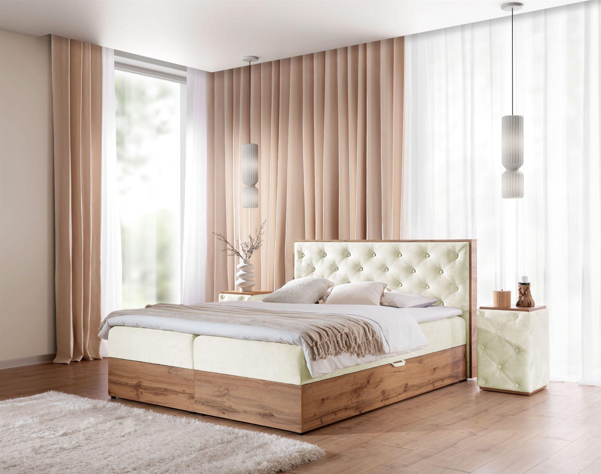 BOXBETT Maximo In Torre Textil Fun Möbel Möbel > Betten > Boxspringbetten Weiß