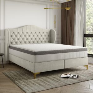 wohnli-moebel-suche-800000760943-1 POLSTERBETT Pelagio In Whisper Textil Fun Möbel Möbel > Betten > Polsterbetten Weiß