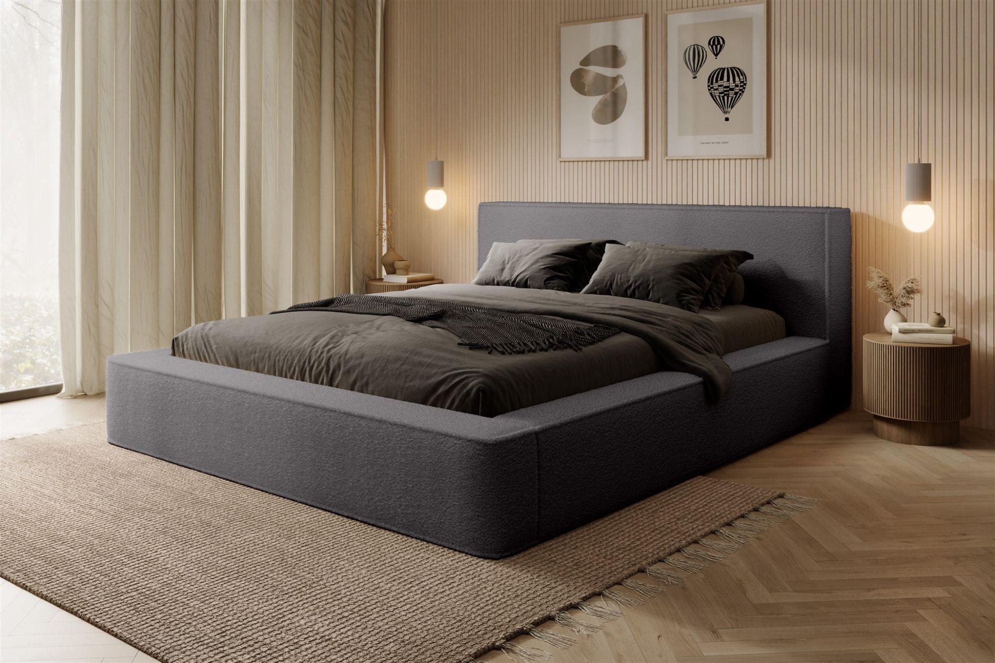 wohnli-moebel-suche-800000761004-1 POLSTERBETT Omaha In Euphoria Textil Fun Möbel Möbel > Betten > Polsterbetten Grau