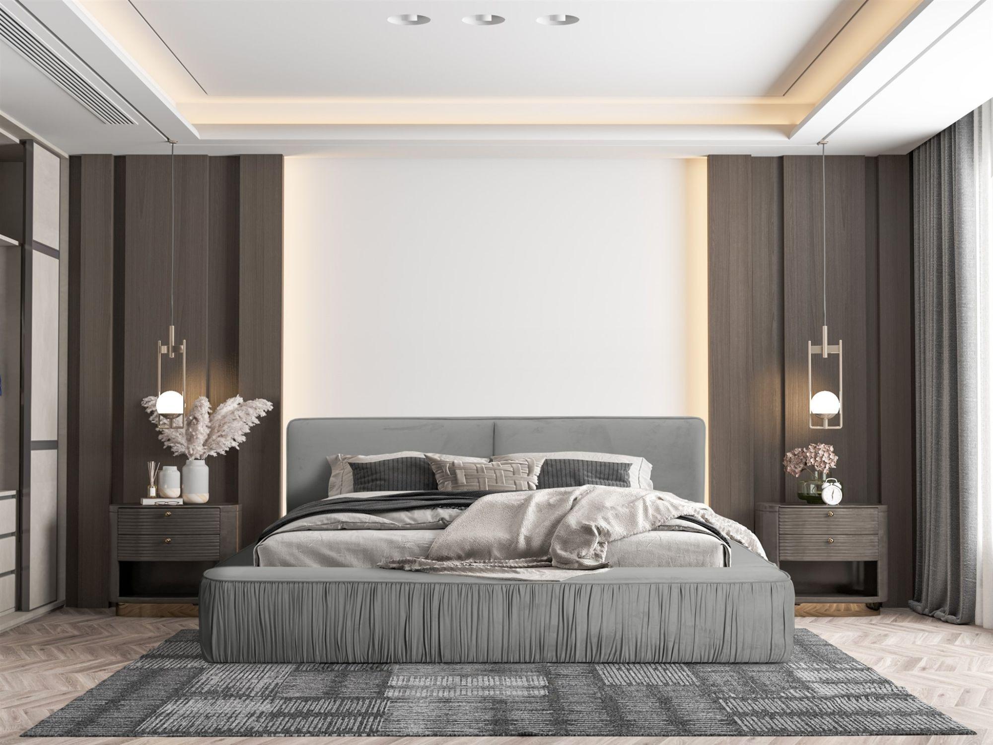 wohnli-moebel-suche-800000761085-1 POLSTERBETT Lexie In Riviera Komplett Textil Fun Möbel Möbel > Betten > Polsterbetten Grau