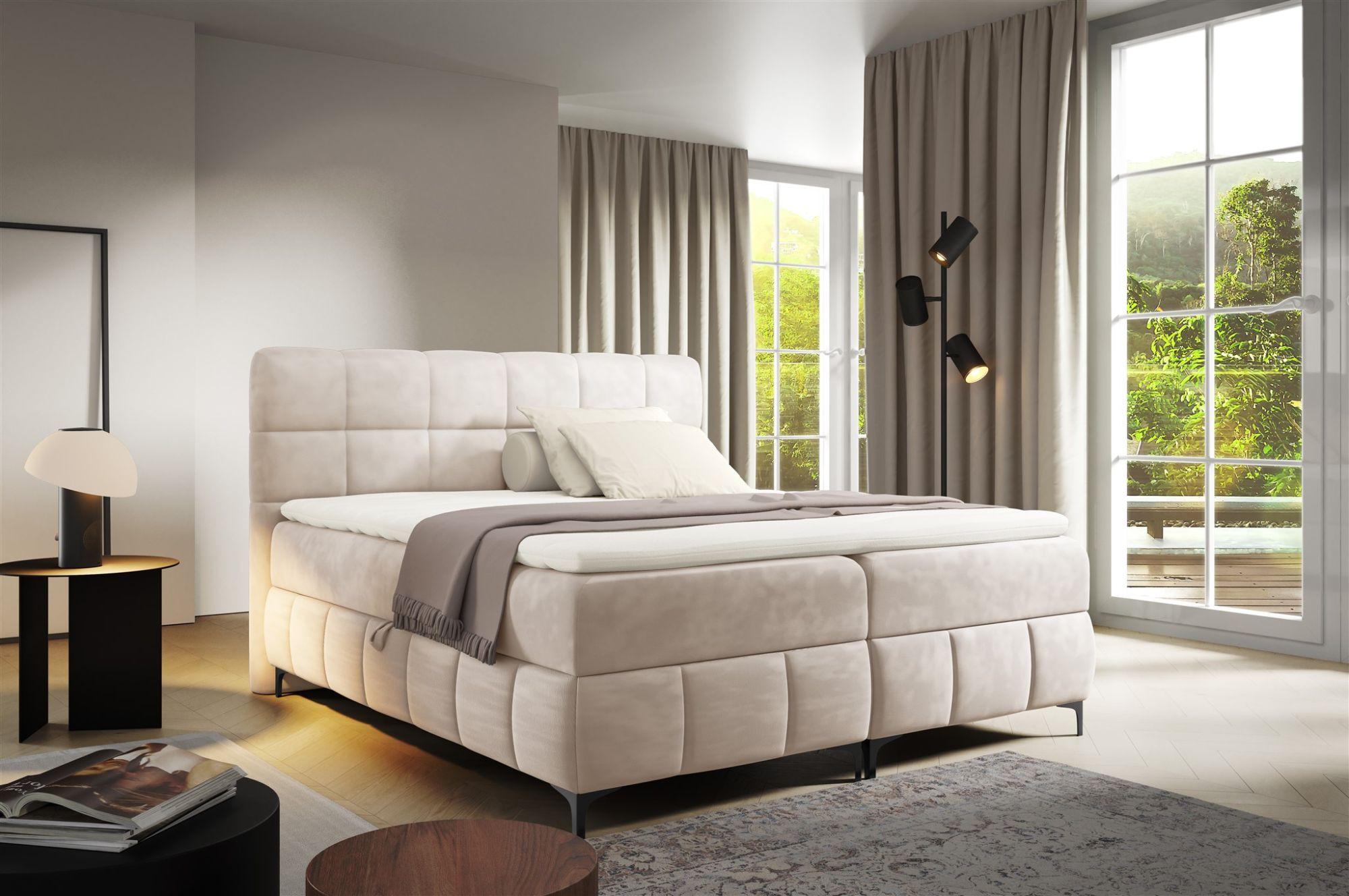 wohnli-moebel-suche-800000761121-1 BOXBETT Sophie In Salvador Textil Fun Möbel Möbel > Betten > Boxspringbetten Beige