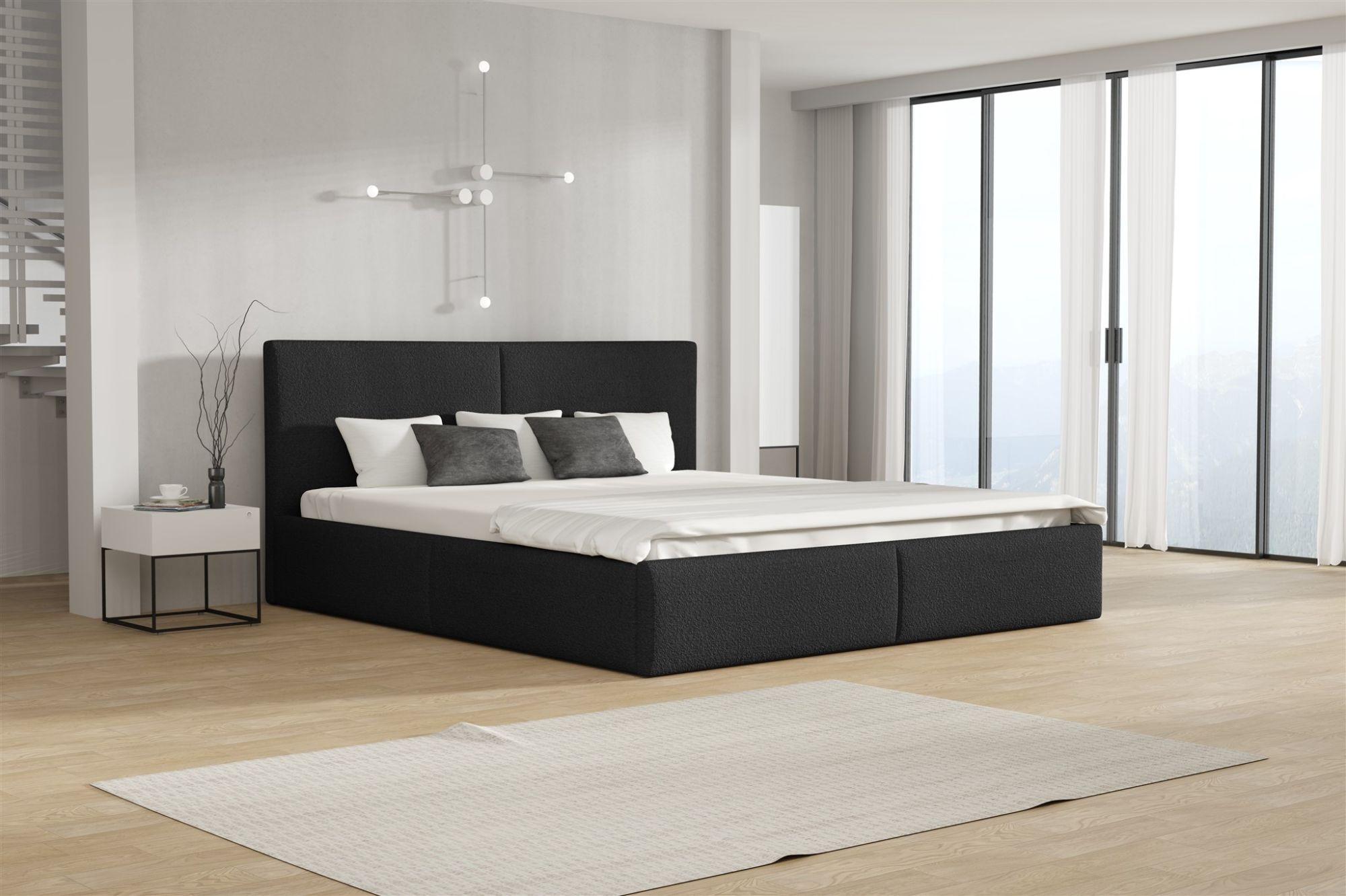 wohnli-moebel-suche-800000761204-1 POLSTERBETT Bergen In Freya Textil Fun Möbel Möbel > Betten > Polsterbetten Schwarz