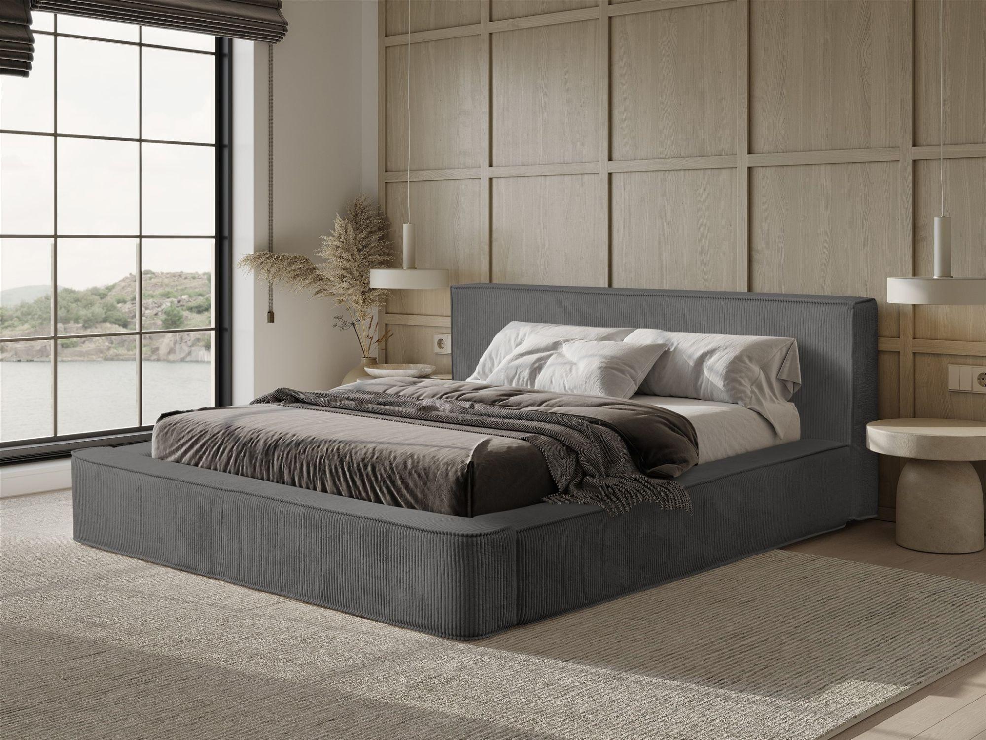 POLSTERBETT Modesto Stoff Lincoln Textil Fun Möbel Möbel > Betten > Polsterbetten Anthrazit