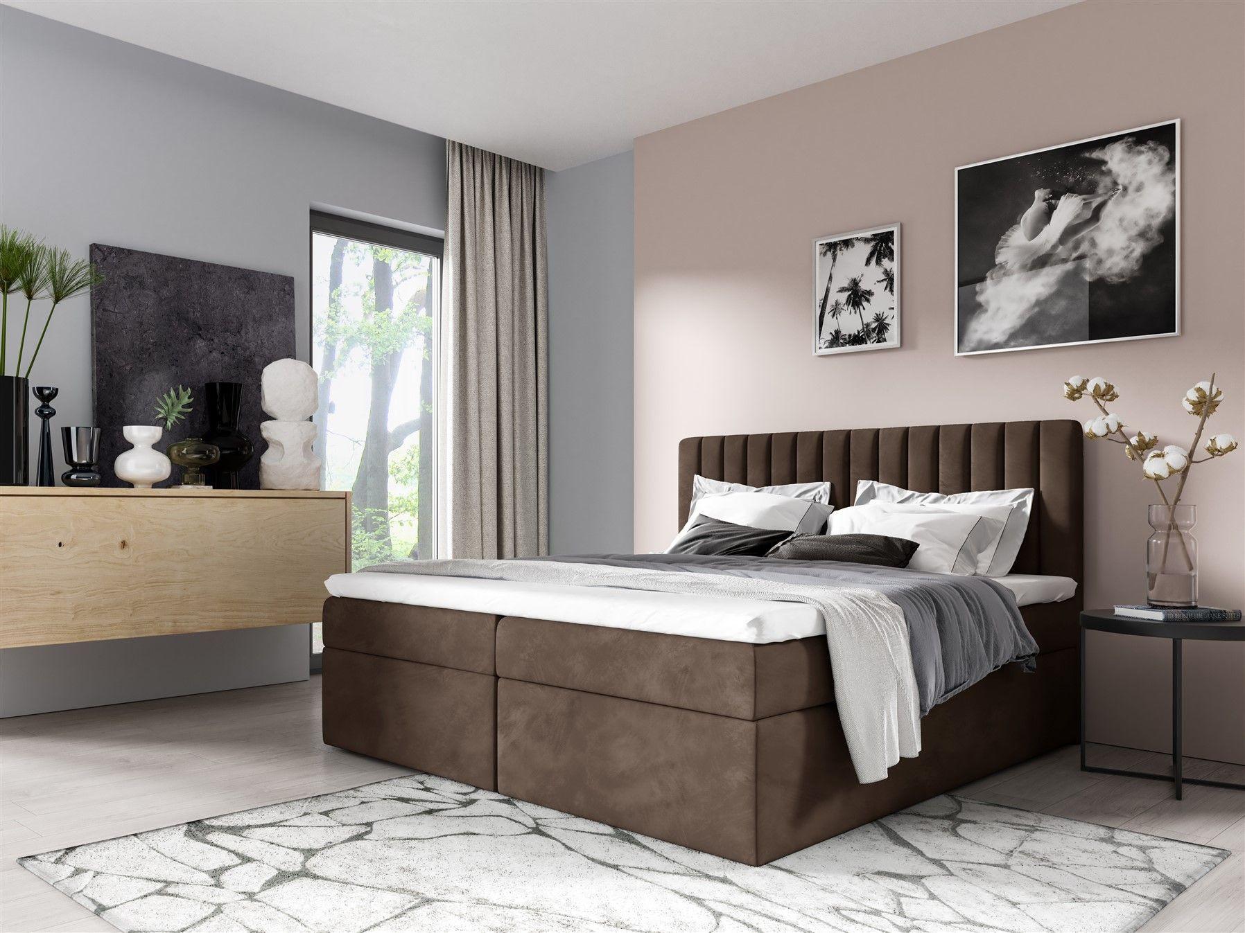 wohnli-moebel-suche-800000761329-1 BOXBETT Linnea Textil Fun Möbel Möbel > Betten > Boxspringbetten Braun