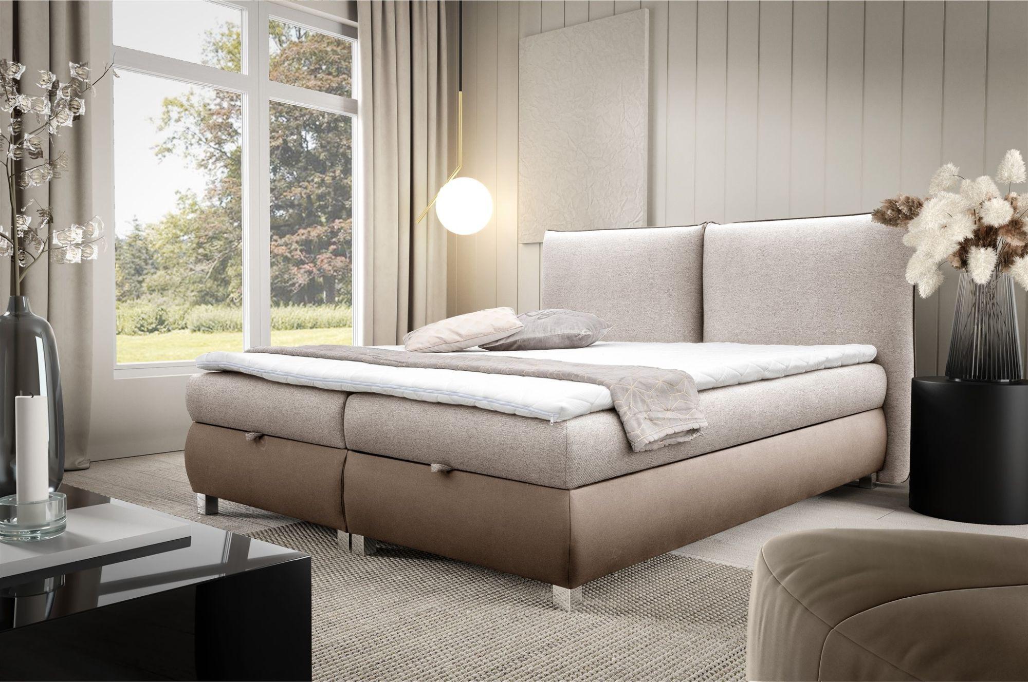 wohnli-moebel-suche-800000761334-1 BOXBETT Valentin In Neve Textil Fun Möbel Möbel > Betten > Boxspringbetten Beige
