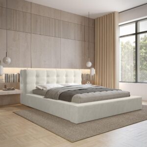 wohnli-moebel-suche-800000761372-1 POLSTERBETT Antonio Stoff Ditra Textil Fun Möbel Möbel > Betten > Polsterbetten Weiß