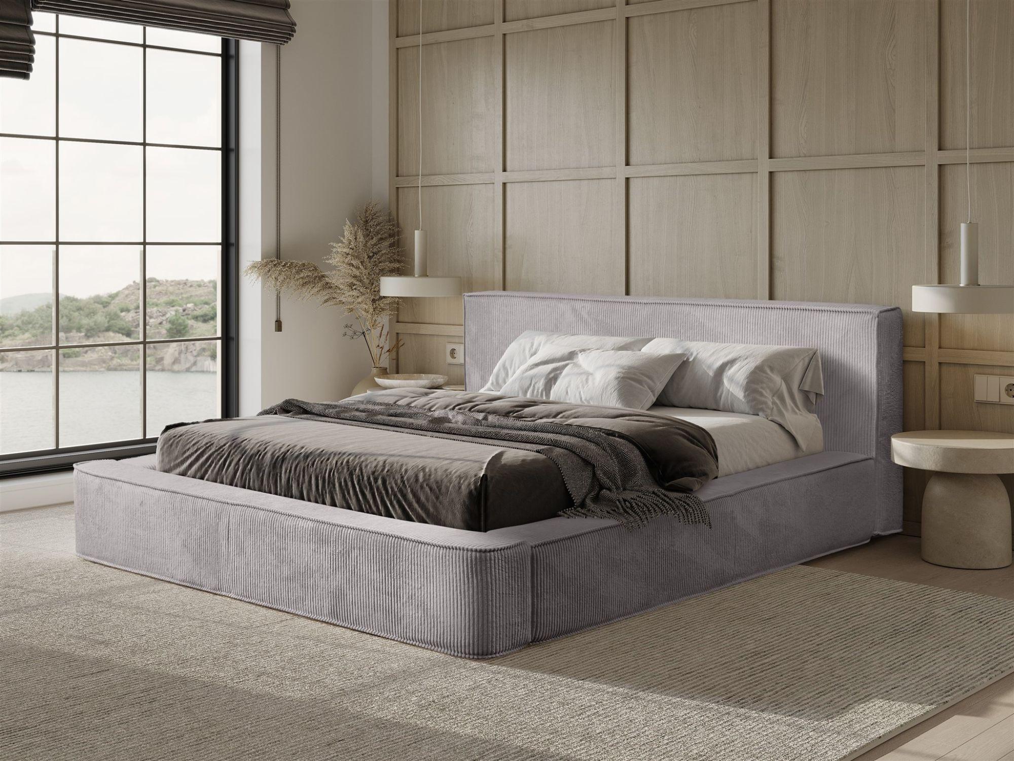 wohnli-moebel-suche-800000761374-1 POLSTERBETT Modesto In Lincoln Textil Fun Möbel Möbel > Betten > Polsterbetten Grau