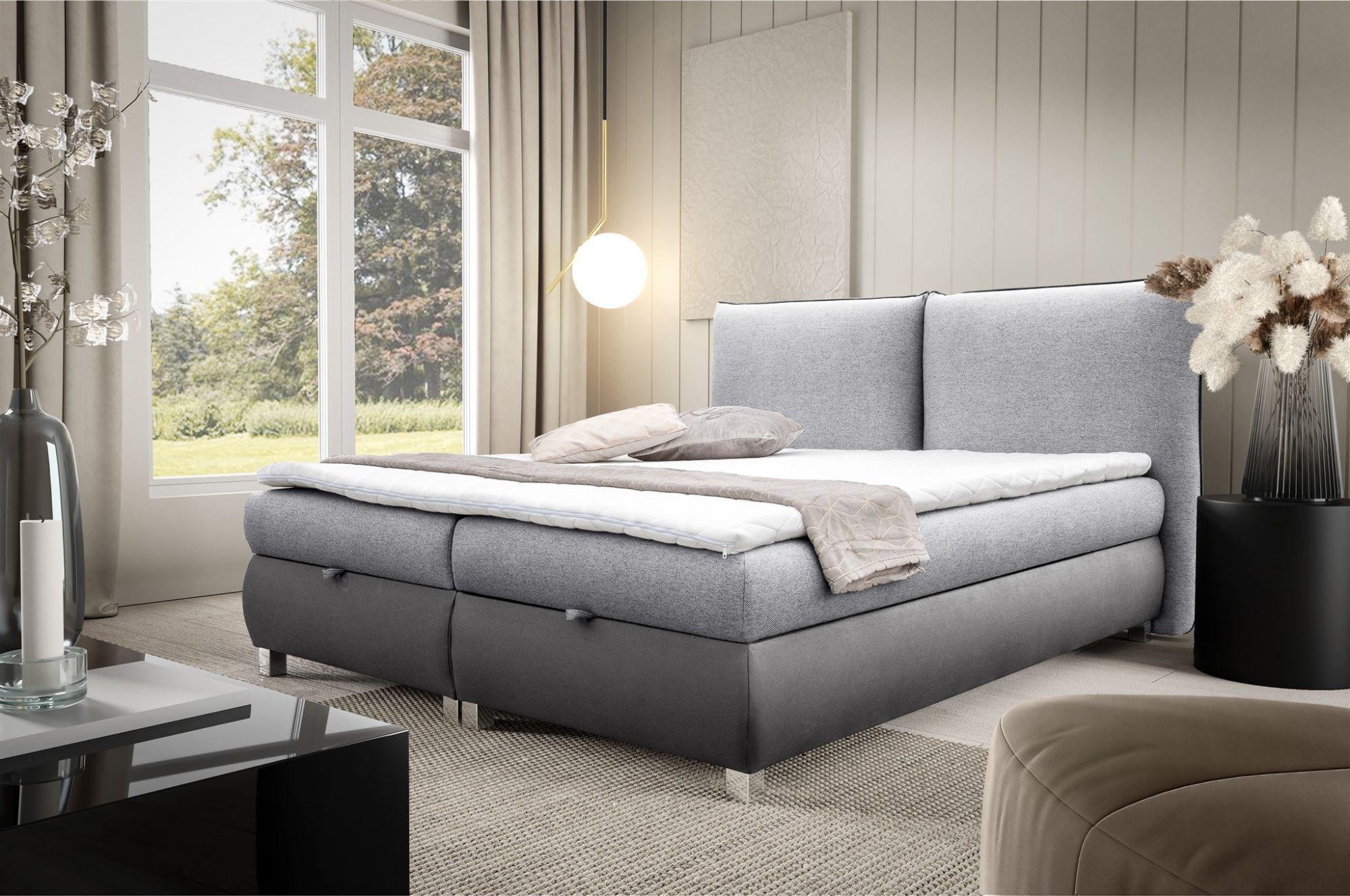 wohnli-moebel-suche-800000761413-1 BOXBETT Valentin In Neve Textil Fun Möbel Möbel > Betten > Boxspringbetten Grau