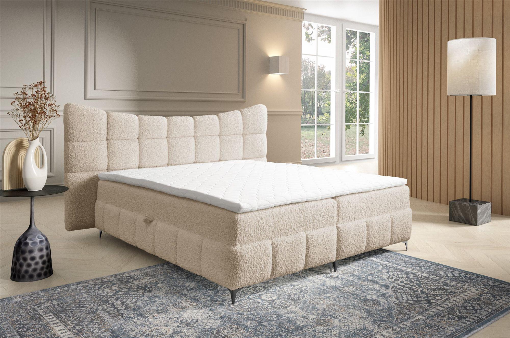 wohnli-moebel-suche-800000761430-1 BOXBETT Nova In Rolf Textil Fun Möbel Möbel > Betten > Boxspringbetten Beige