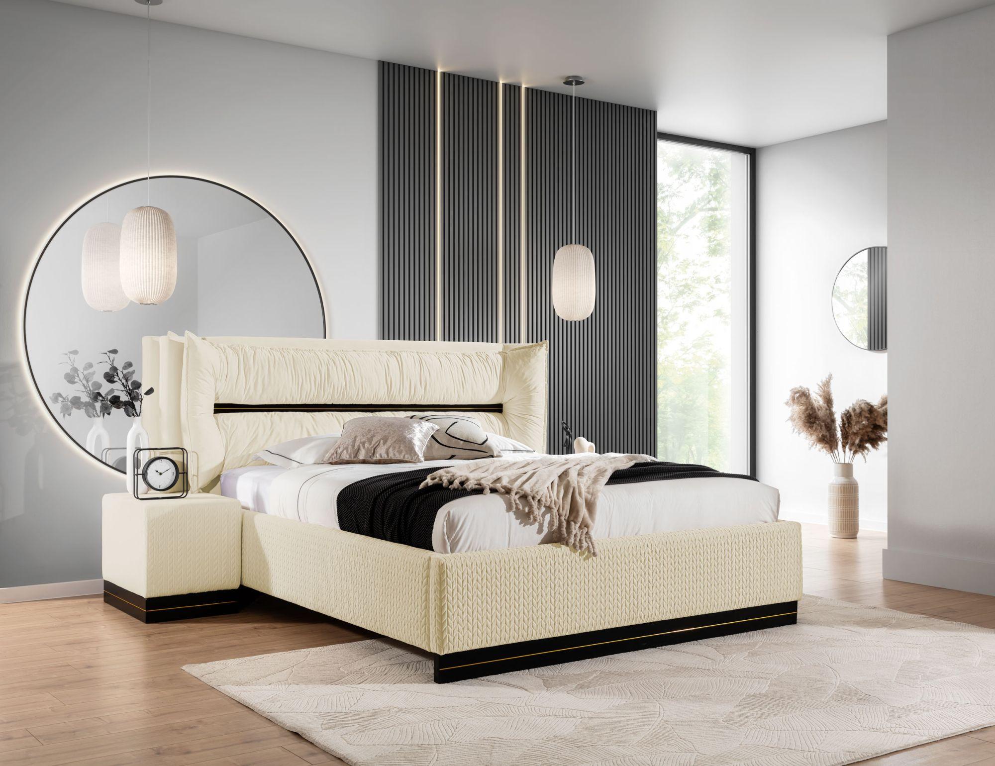 POLSTERBETT Hamilton Magic Velvet Set.3 Textil Fun Möbel Möbel > Betten > Polsterbetten Weiß
