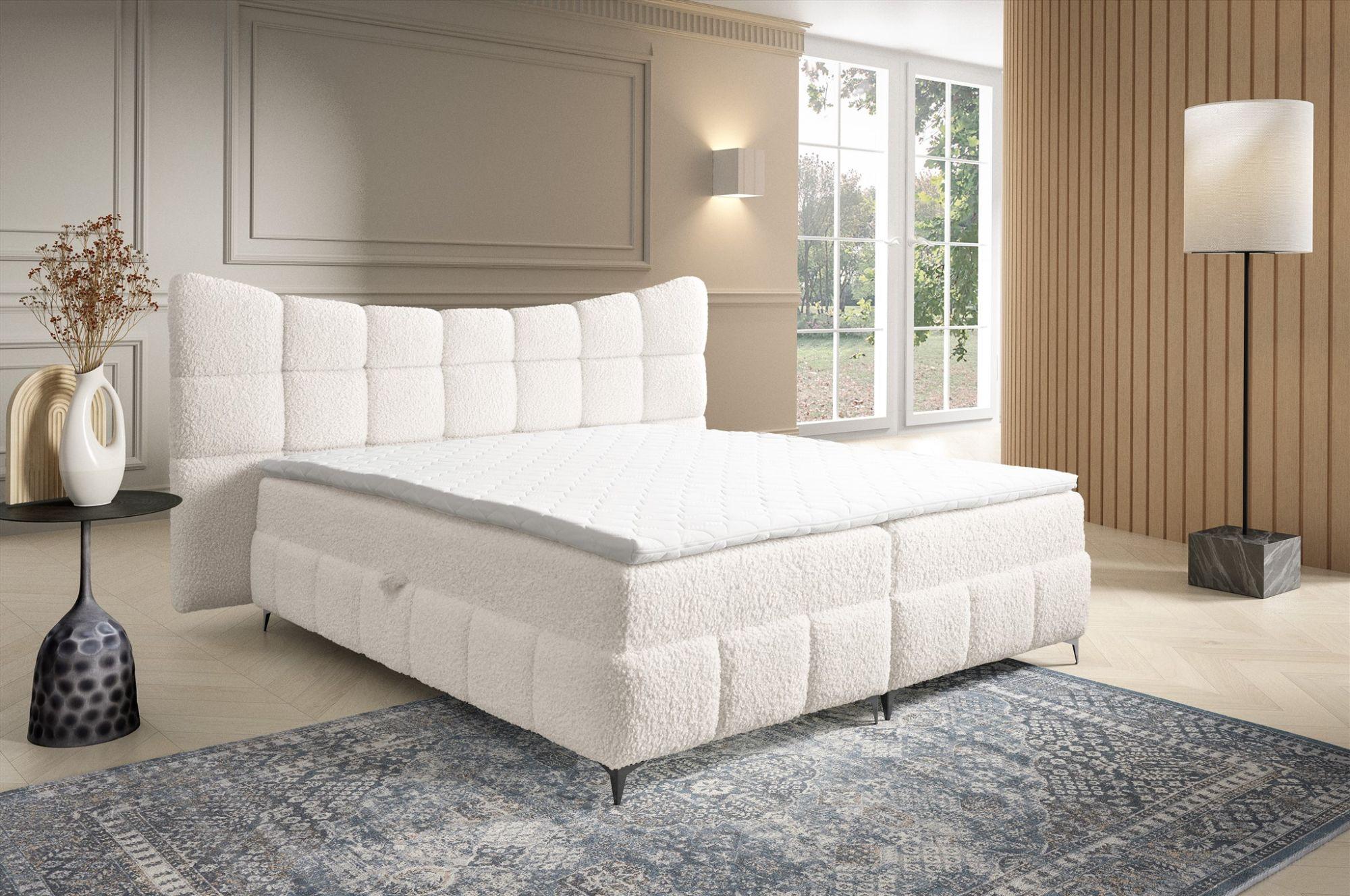 BOXBETT Nova In Rolf Textil Fun Möbel Möbel > Betten > Boxspringbetten Weiß