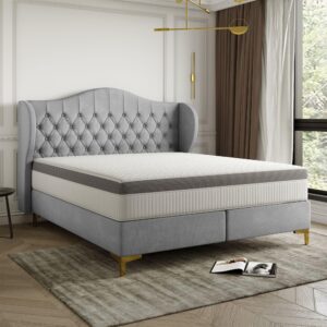 wohnli-moebel-suche-800000761524-1 POLSTERBETT Pelagio In Whisper Textil Fun Möbel Möbel > Betten > Polsterbetten Grau