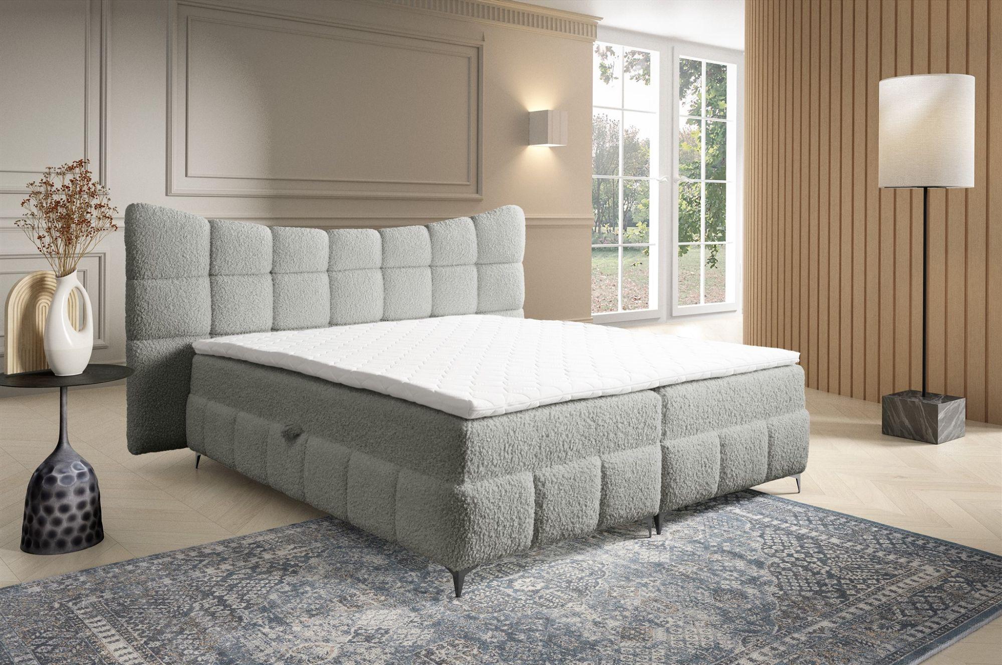 wohnli-moebel-suche-800000761673-1 BOXBETT Nova In Rolf Textil Fun Möbel Möbel > Betten > Boxspringbetten Grau